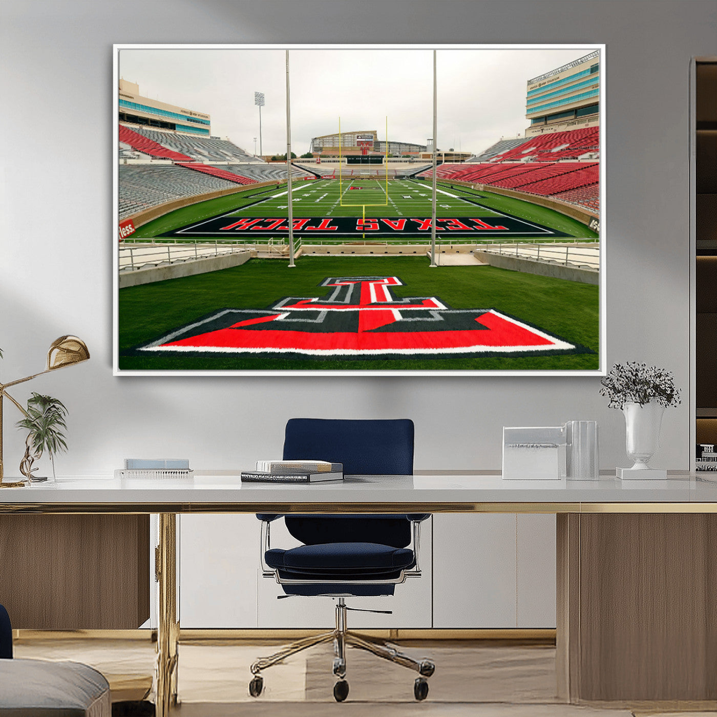 MGV-FC-36X24 - Texas Tech Red Raiders Football Team Print - Lubbock Jones AT&T Stadium Wall Art Canvas Print