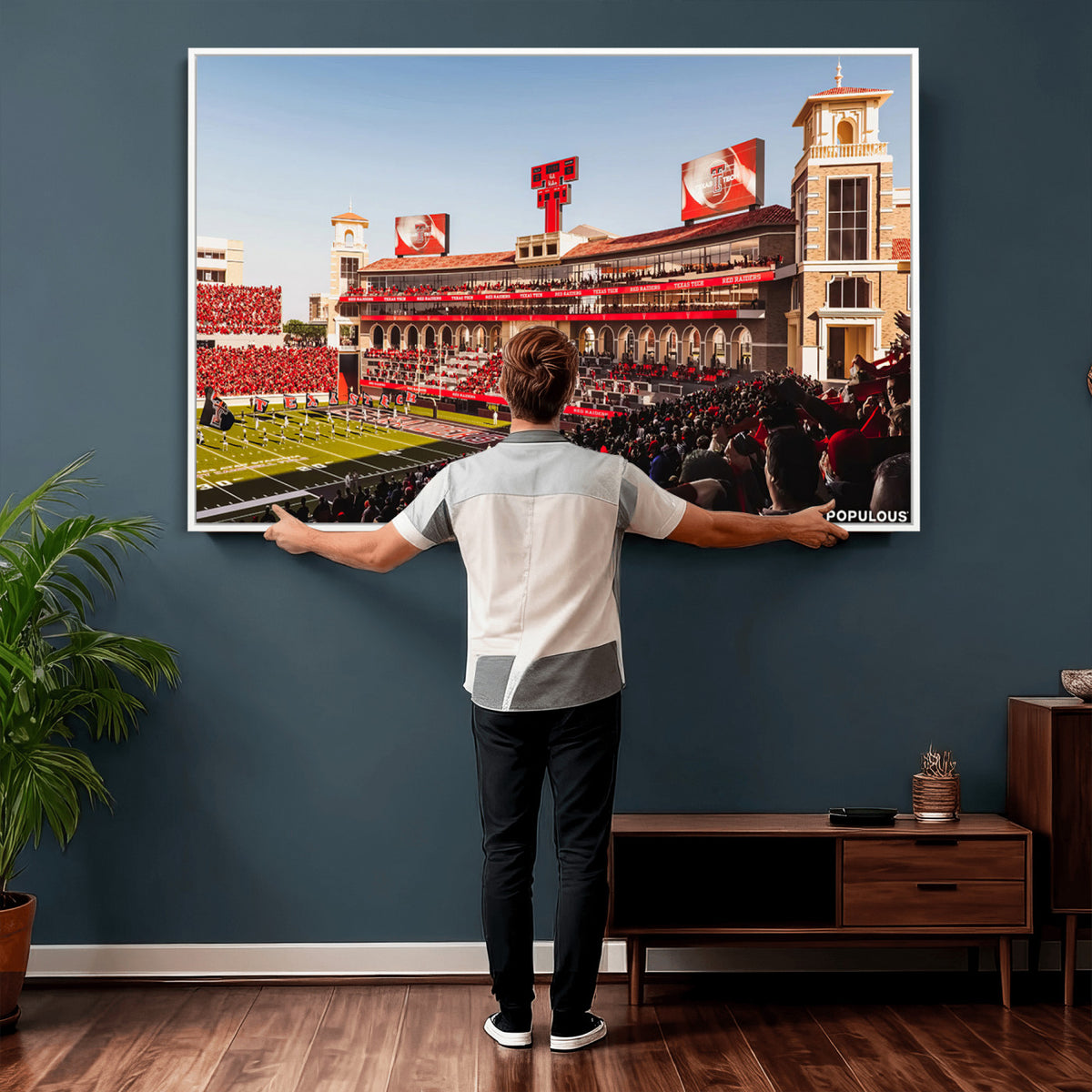 89744-MGV-CV-36X24 - Jones AT&T Stadium Texas Tech Red Raiders Wall Art