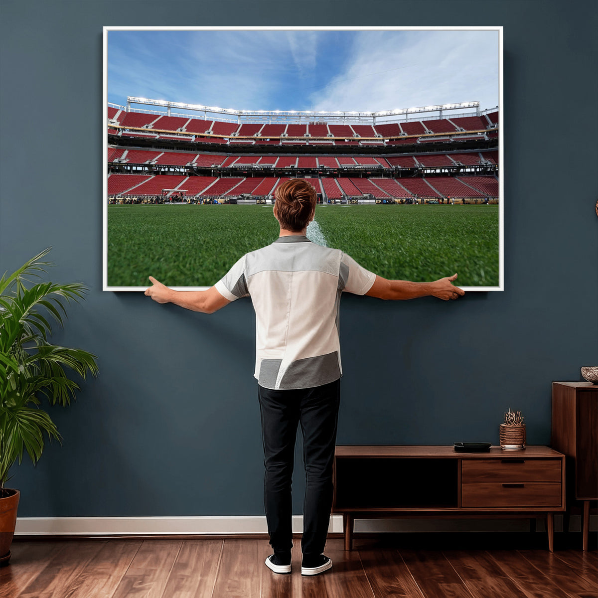 83238-PAN-FL-20X10 - University of Tulsa Golden Hurricane Football Team Print - Tulsa H.A. Chapman Stadium Wall Art