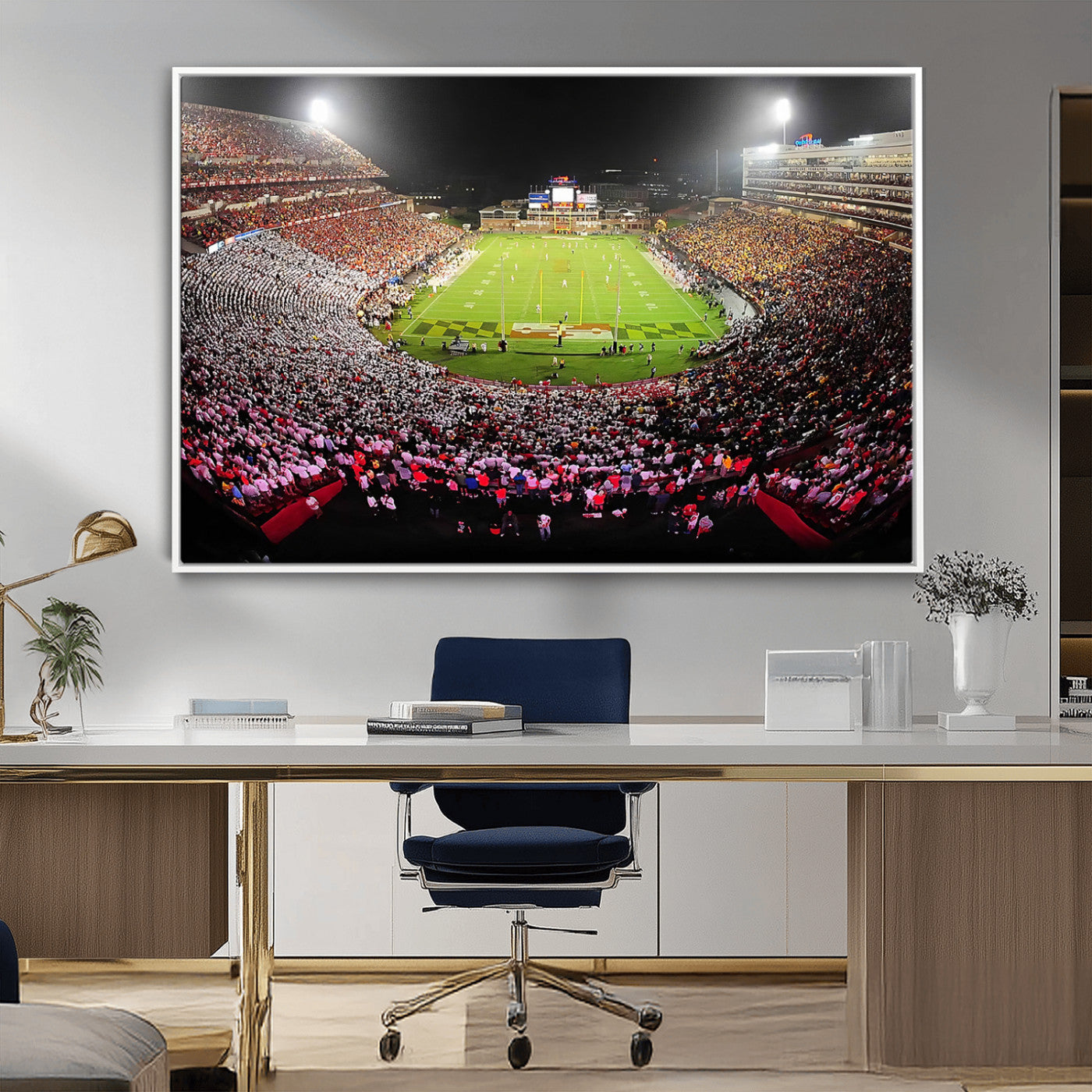 MGV-FC-36X24 - University of Maryland Terrapins Football Team Print - College Park SECU Stadium Wall Art Canvas