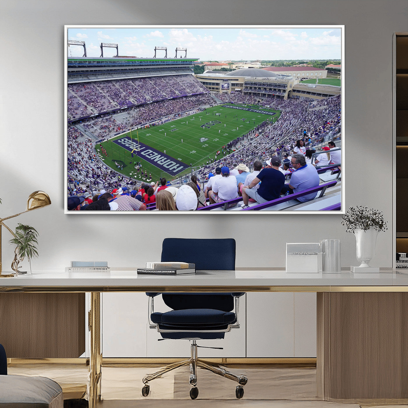 MGV-FC-36X24 - The Texas Christian University TCU Horned Frogs Football Team Print - Fort Worth Amon G. Carter
