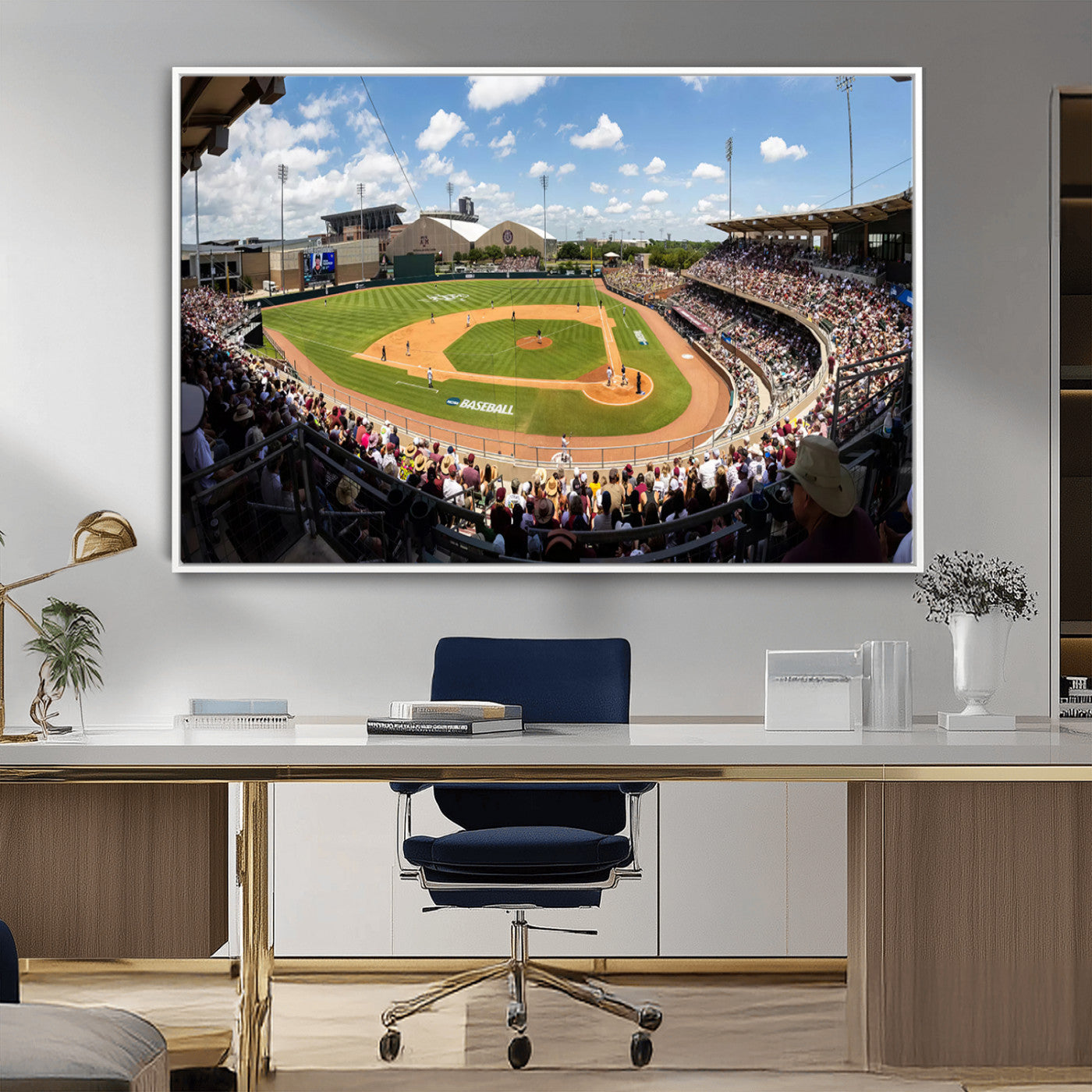 MGV-FC-36X24 - The Texas A&M University Aggies Athletics Team Print - College Station Kyle Field Wall Art Canvas