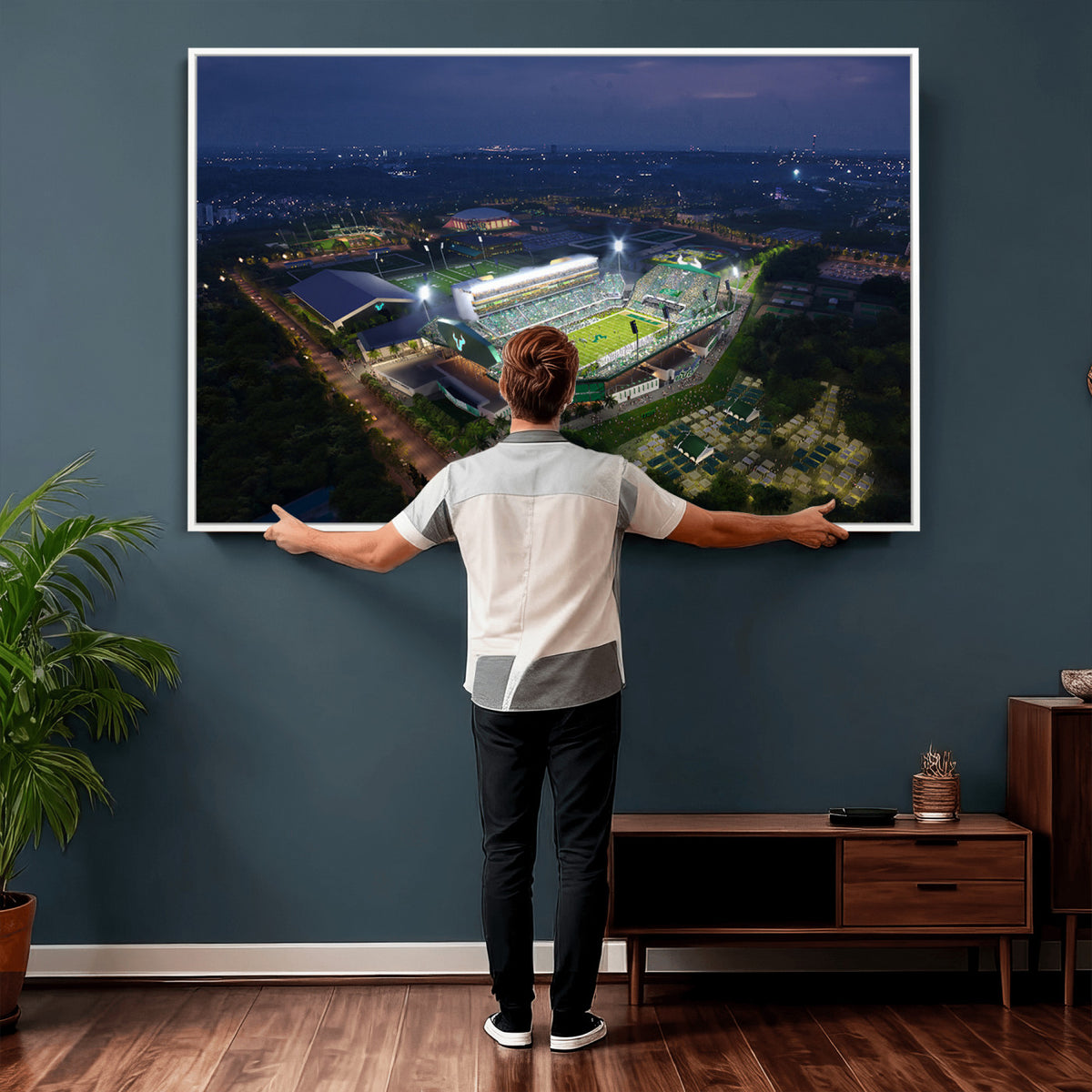 27554-MGV-CV-36X24 - The University of South Florida Bulls Football Team Print