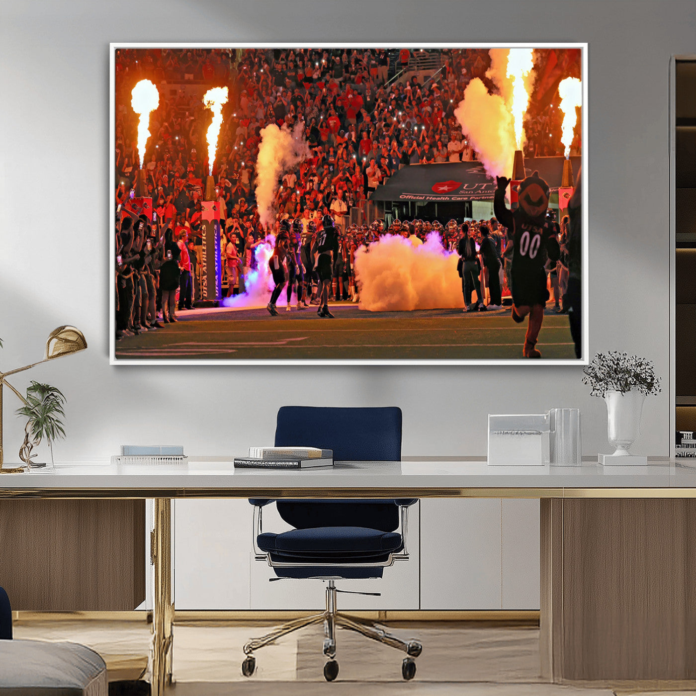 MGV-FC-36X24 - The University of Texas at San Antonio Roadrunners Football Team Print - San Antonio Alamodome Wall