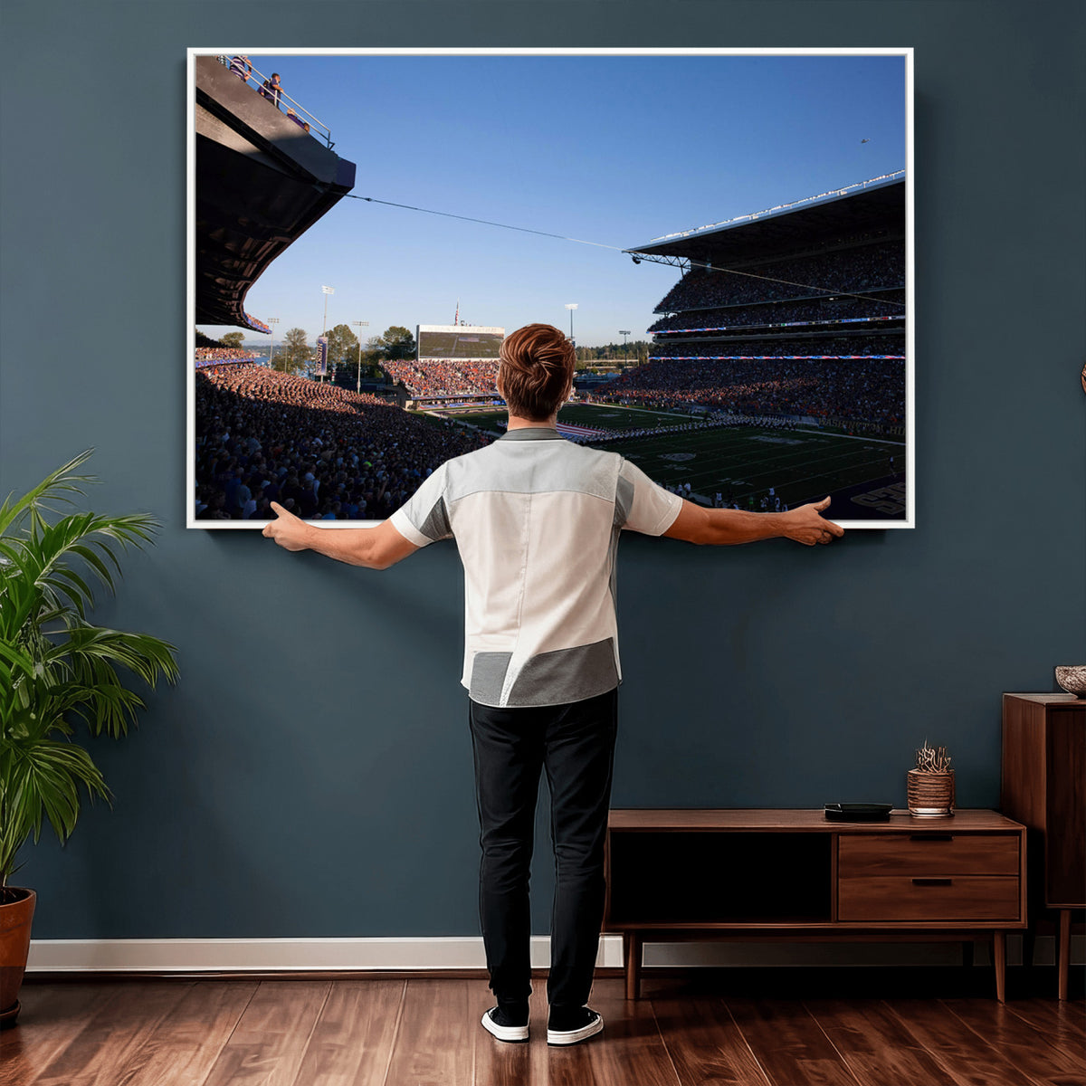 55028-MGV-CV-36X24 - The University of Washington Huskies Football Team Print