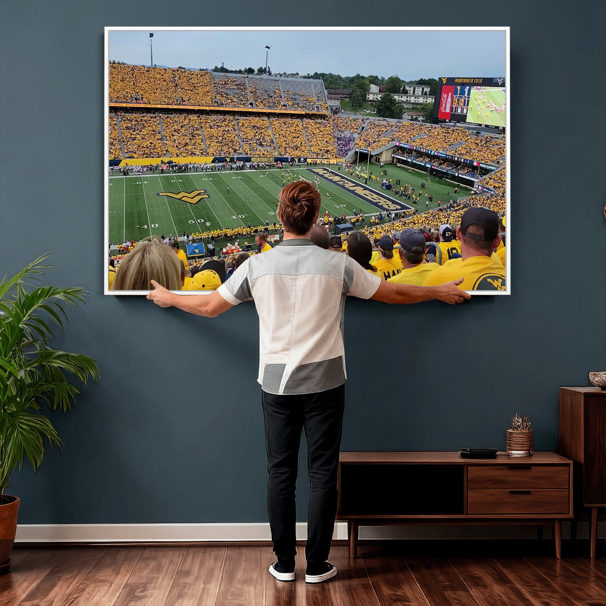 18056-MGV-CV-36X24 - Puskar Stadium Canvas Print Wall Art, Morgantown Print