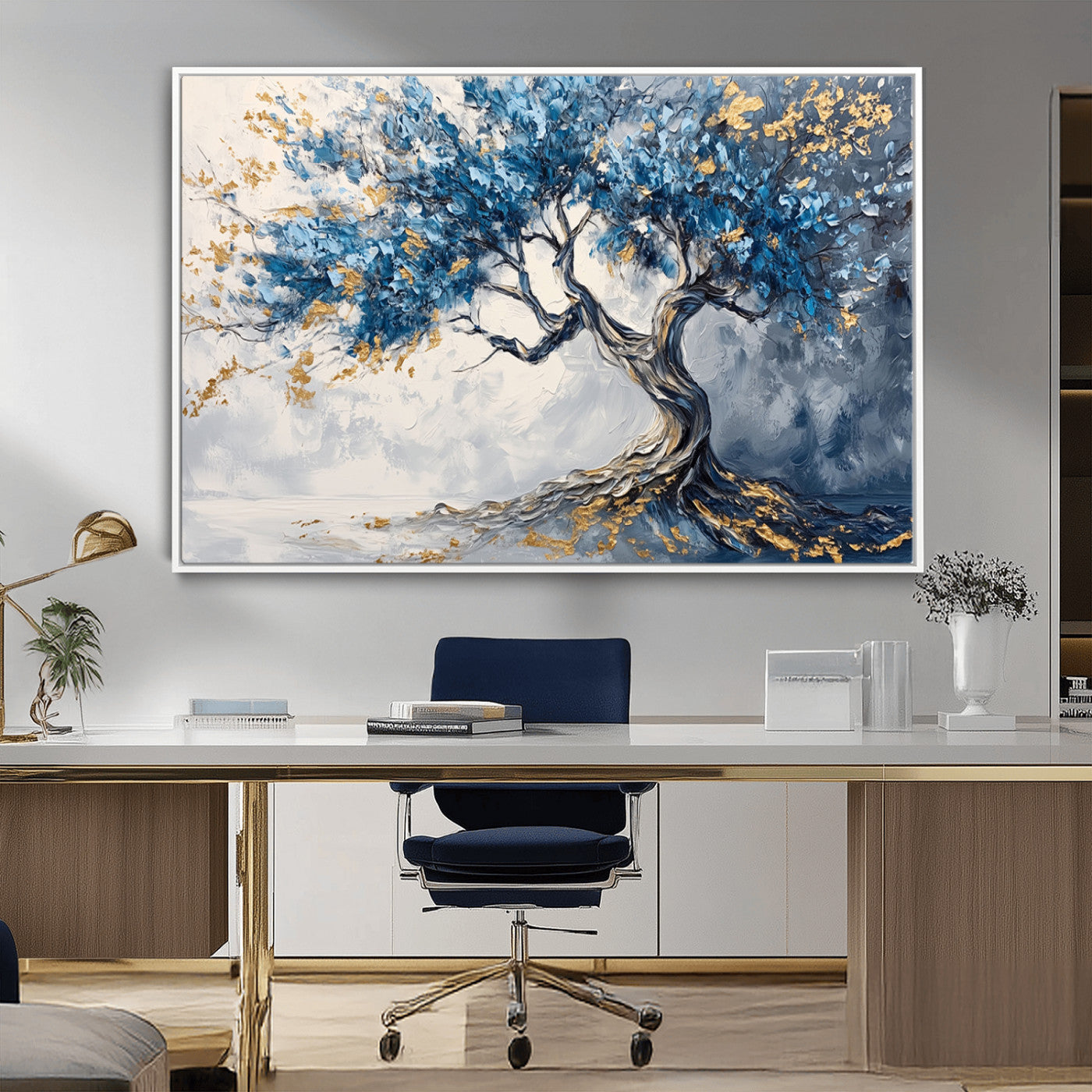 MGV-FC-36X24 - Abstract Tree Painting Canvas Wall Art | Tree of Life Painting Wall Art Canvas Print