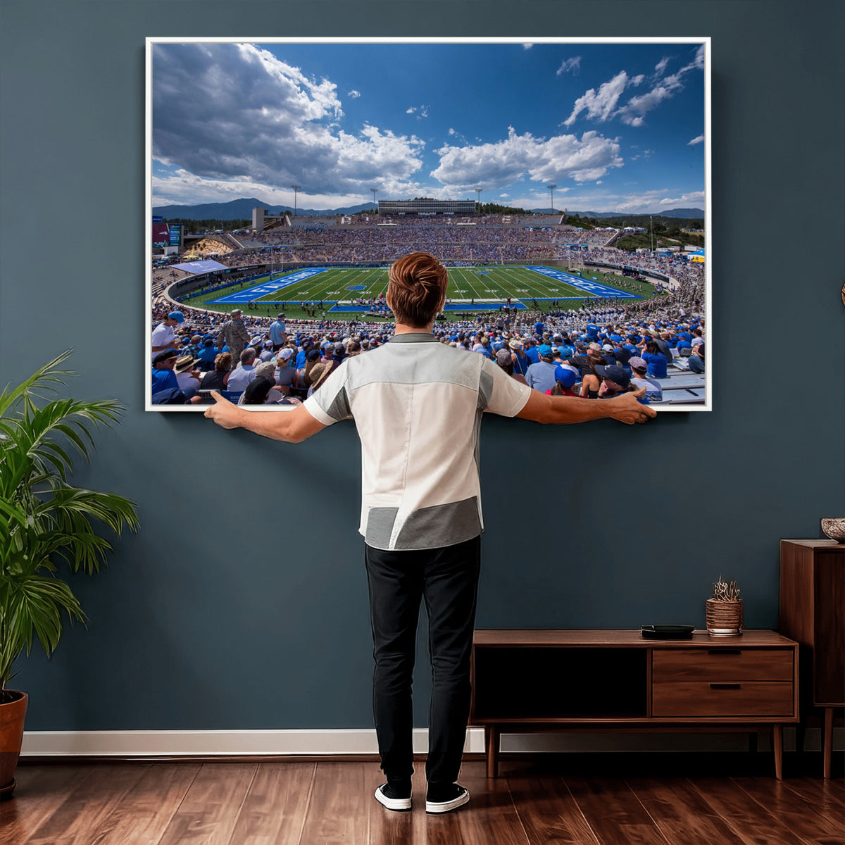 59281-MGV-CV-36X24 - Air Force Falcons Football Team Print, Colorado Springs