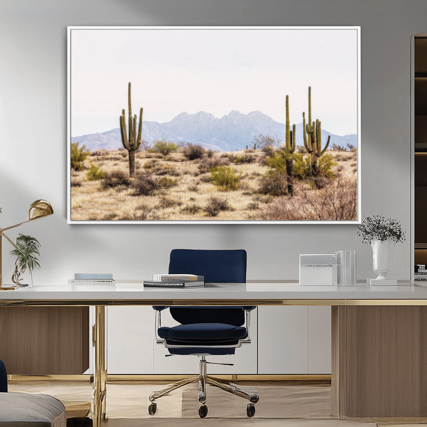 MGV-FC-36X24 - Arizona Desert Wall Art Print | Arizona Desert Canvas Print with Saguaro Cacti | Southwestern
