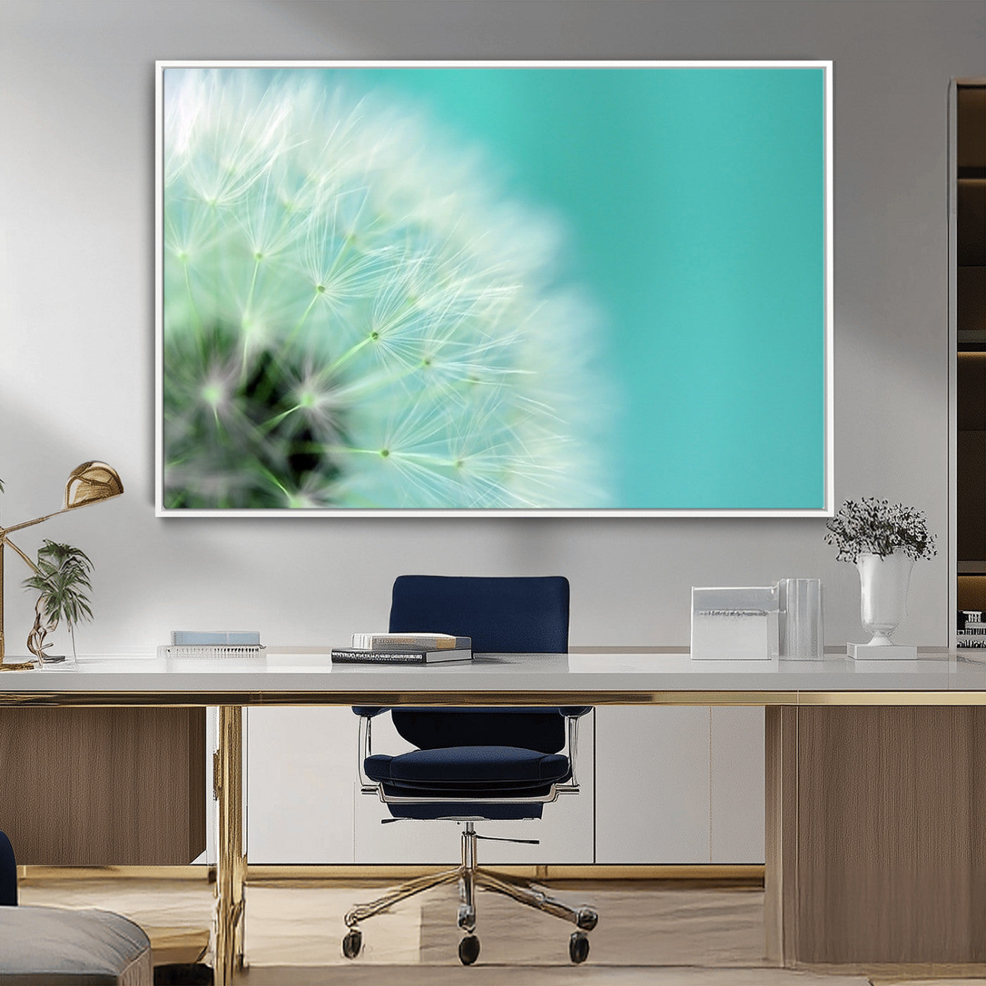 MGV-FC-36X24 - DANDELION Flower Wall Art Canvas Print, Canvas Dandelion Floral Wall Art
