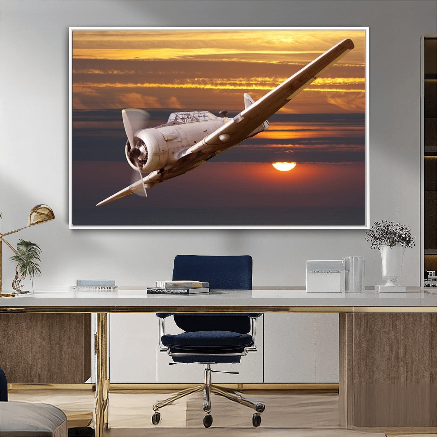 MGV-FC-36X24 - Old War Plane Wall Art Canvas Print