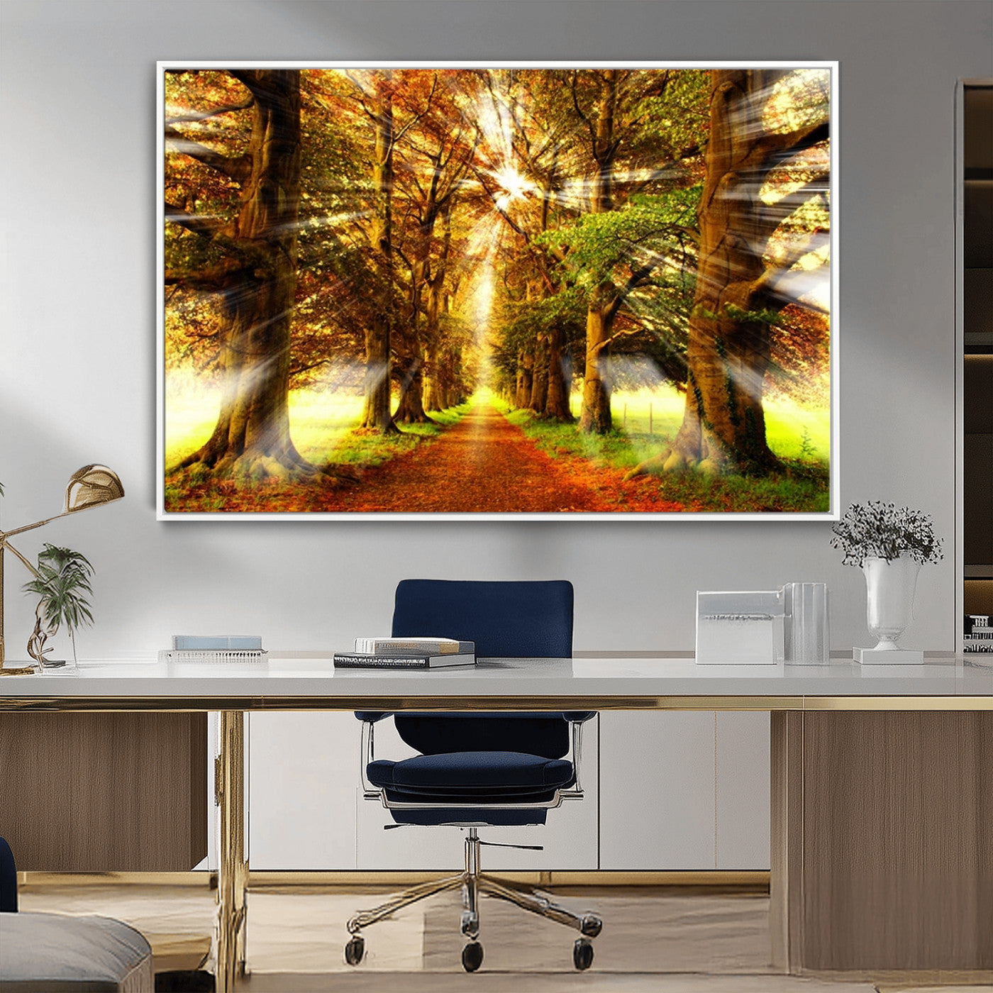 -Sunshine in Forest and Trees Wall Art Canvas Print