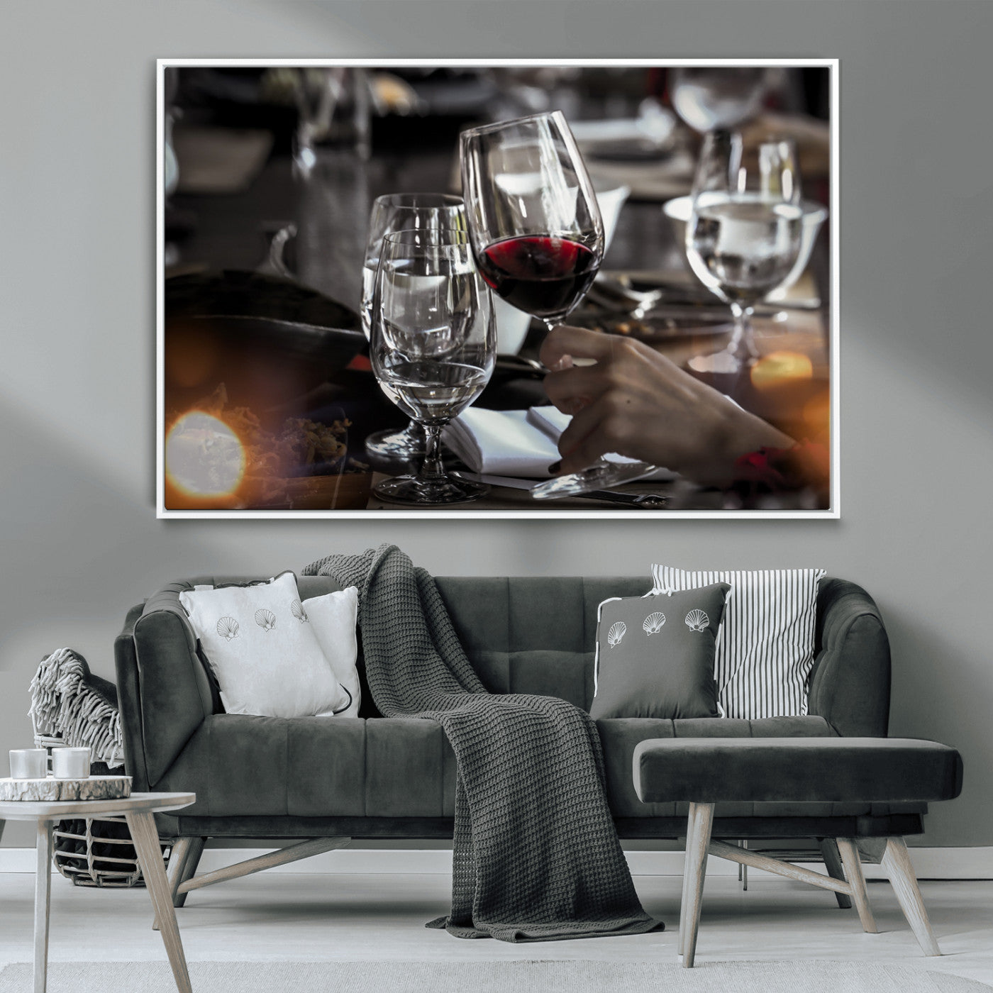 MGV-FC-36X24 - Red Wine and Glass Canvas Print