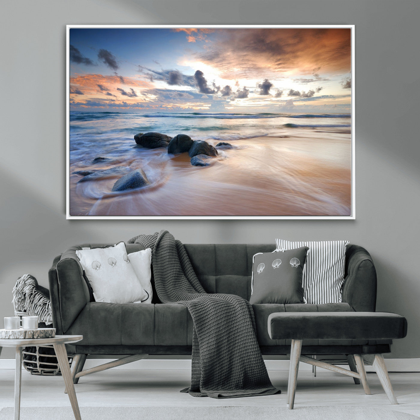 MGV-FC-36X24 - Serene Weather On The Beach Wall Art Canvas Print