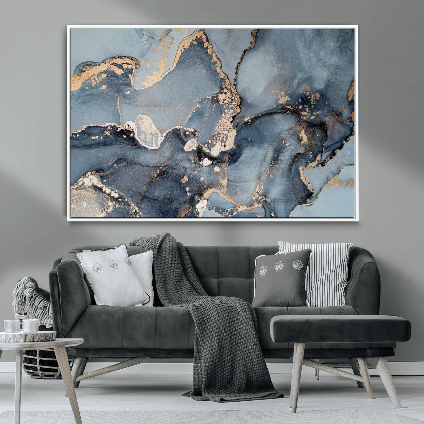 MGV-FC-36X24 - Multipanel Marble Fluid Effect Wall Art Abstract Canvas Wall Art Print
