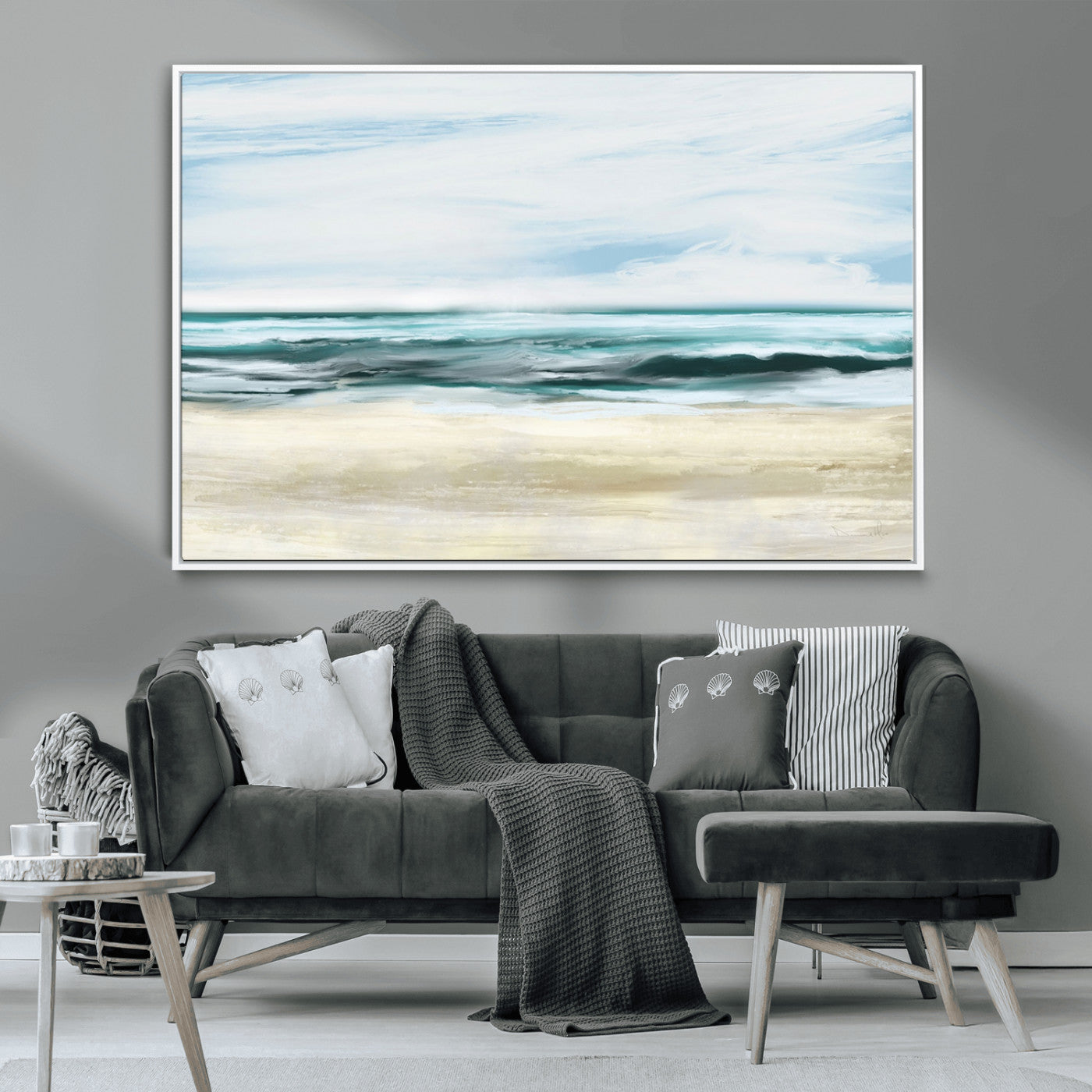 -Ocean Abstract Wall Art Canvas Print