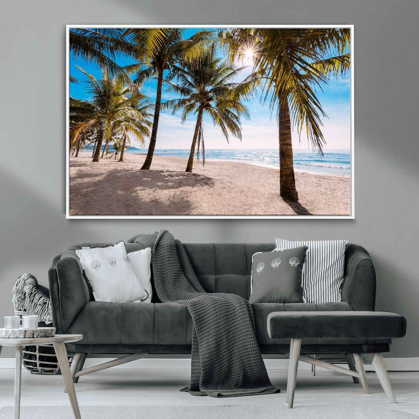 MGV-FC-36X24 - Palm Beach Tropical Island Wall Art Canvas Print