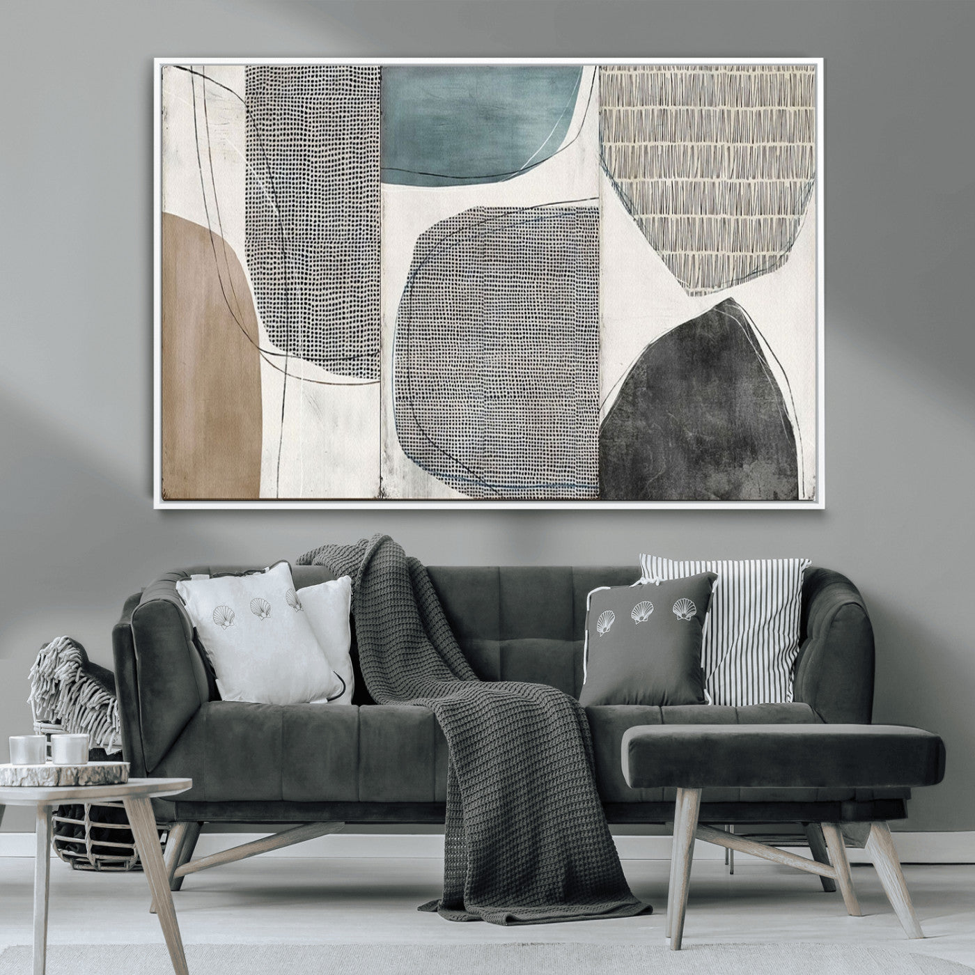 MGV-FC-36X24 - Canvas Print Wall Art Abstract Art Boho, Framed Boho Decor Canvas Print