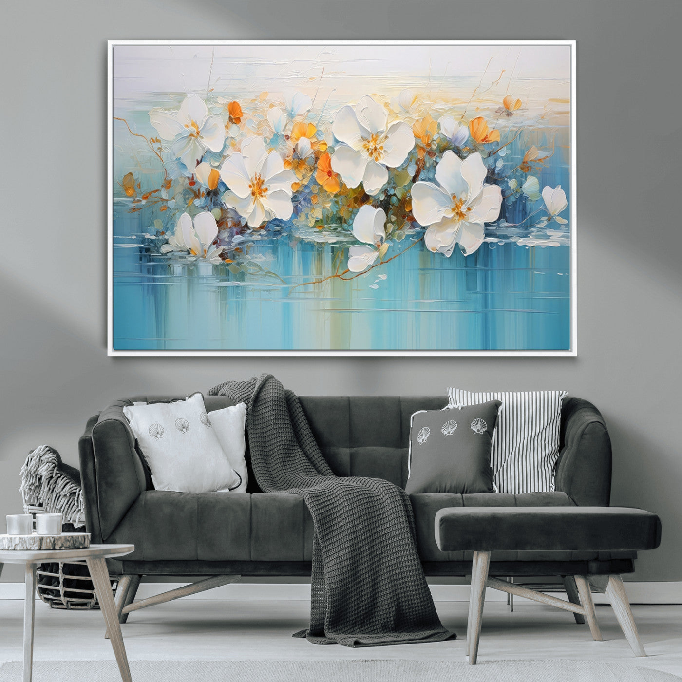 MGV-FC-36X24 - Abstract Flower Wall Art Canvas Print