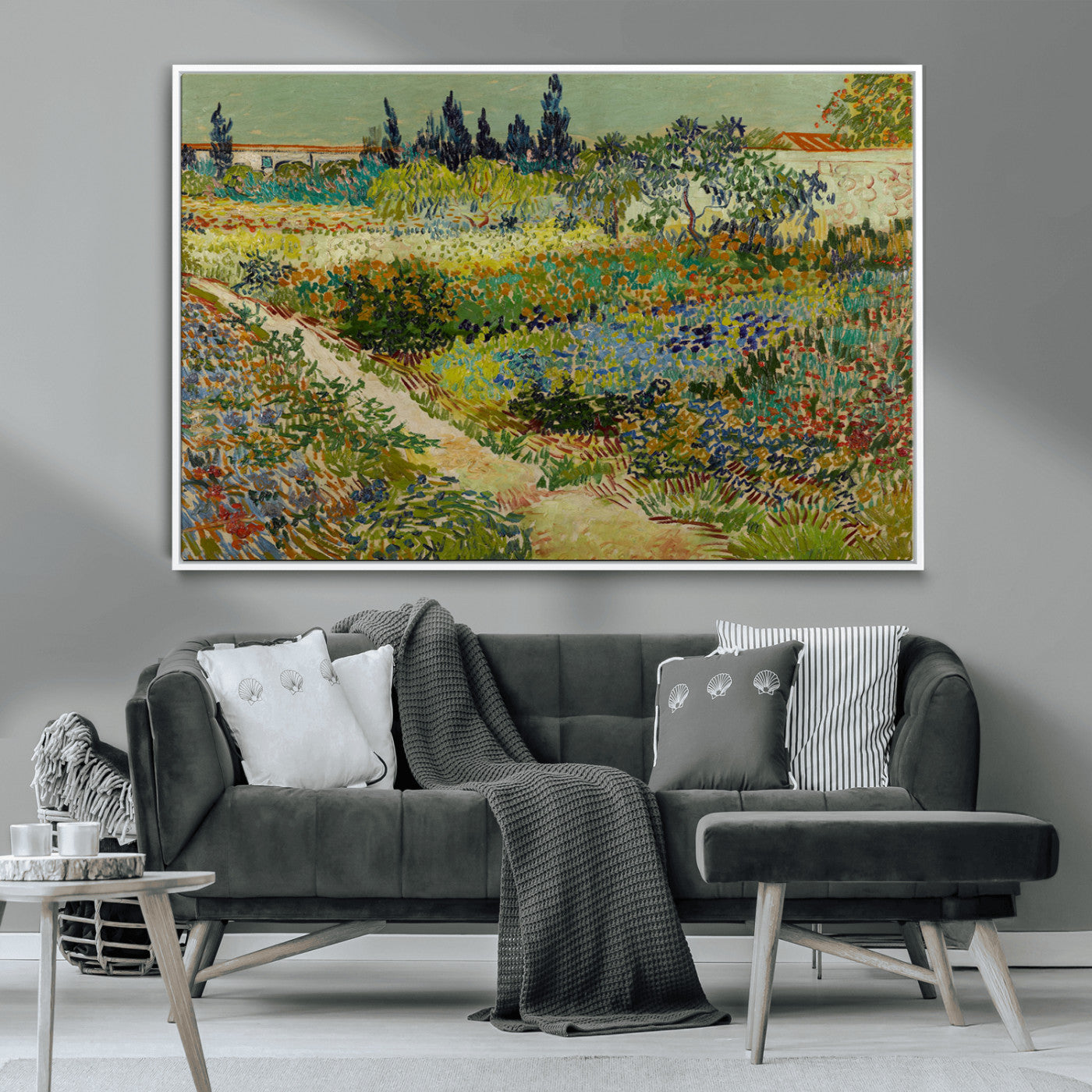 MGV-FC-36X24 - Vincent van Gogh Garden at Arles Wall Art Canvas Print