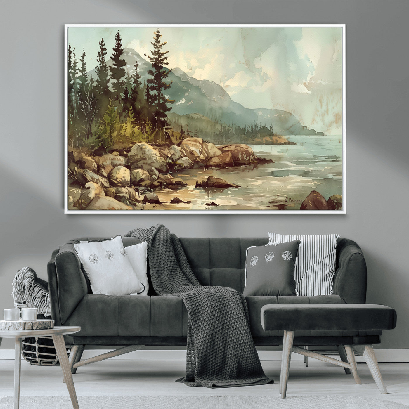 MGV-FC-36X24 - Abstract Acadia National Park Wall Art Canvas Print - Stunning 3-Panel Wall Art Canvas Print, Framed, Ready to Hang