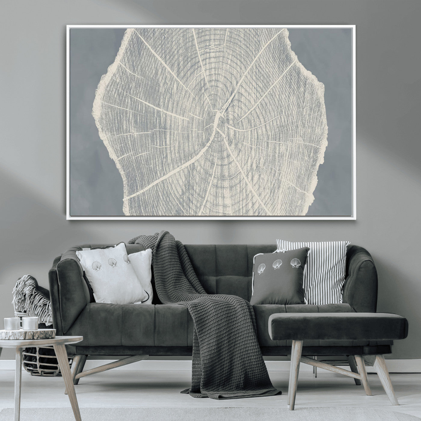 -Abstract Tree Ring Wall Art Canvas Print – Nature-Inspired, Ready to Hang, Modern Home Decor