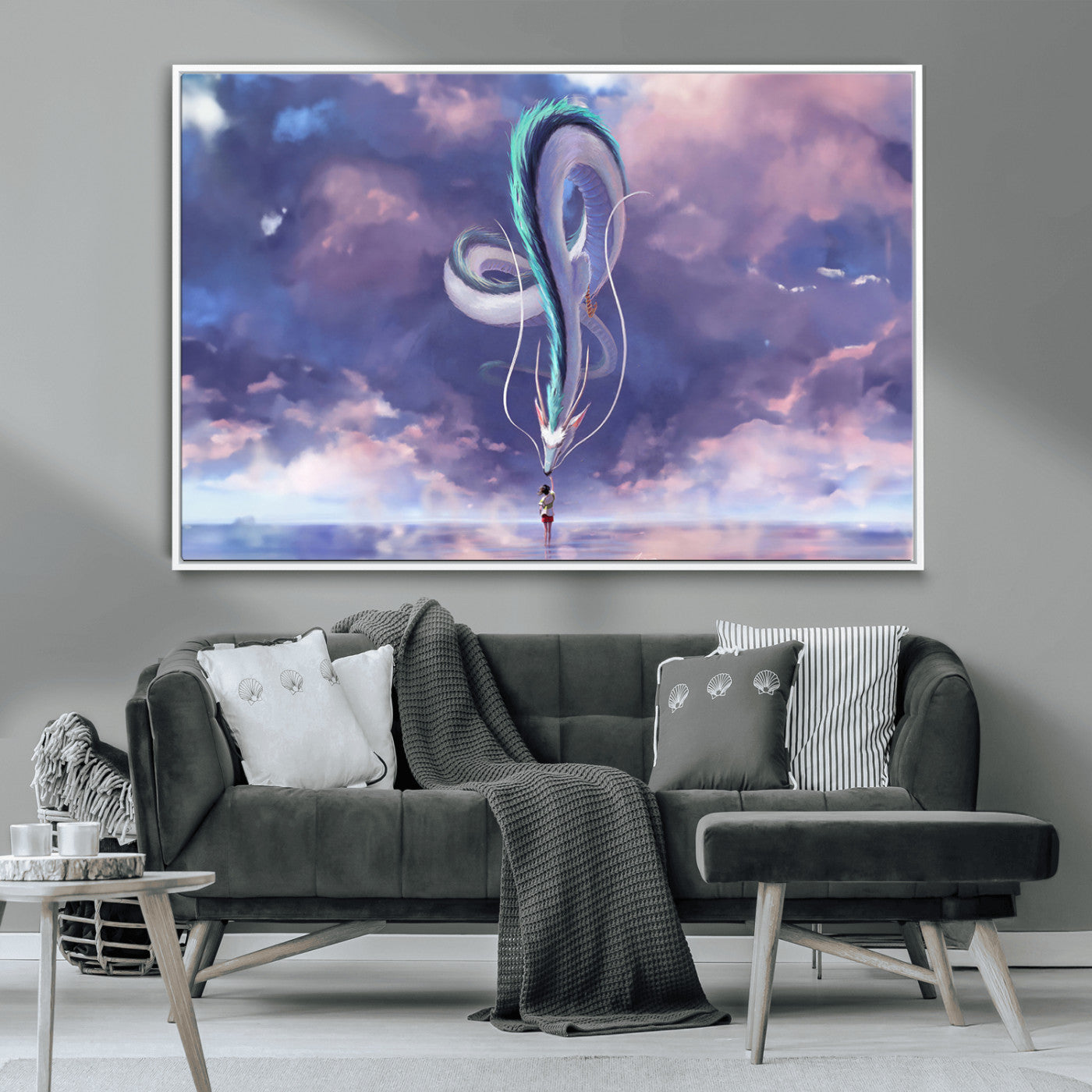 MGV-FC-36X24 - Spirited Away Haku and Chihiro Poster - Anime Lover - Hayao Miyazaki - Studio Ghibli Poster - Anime
