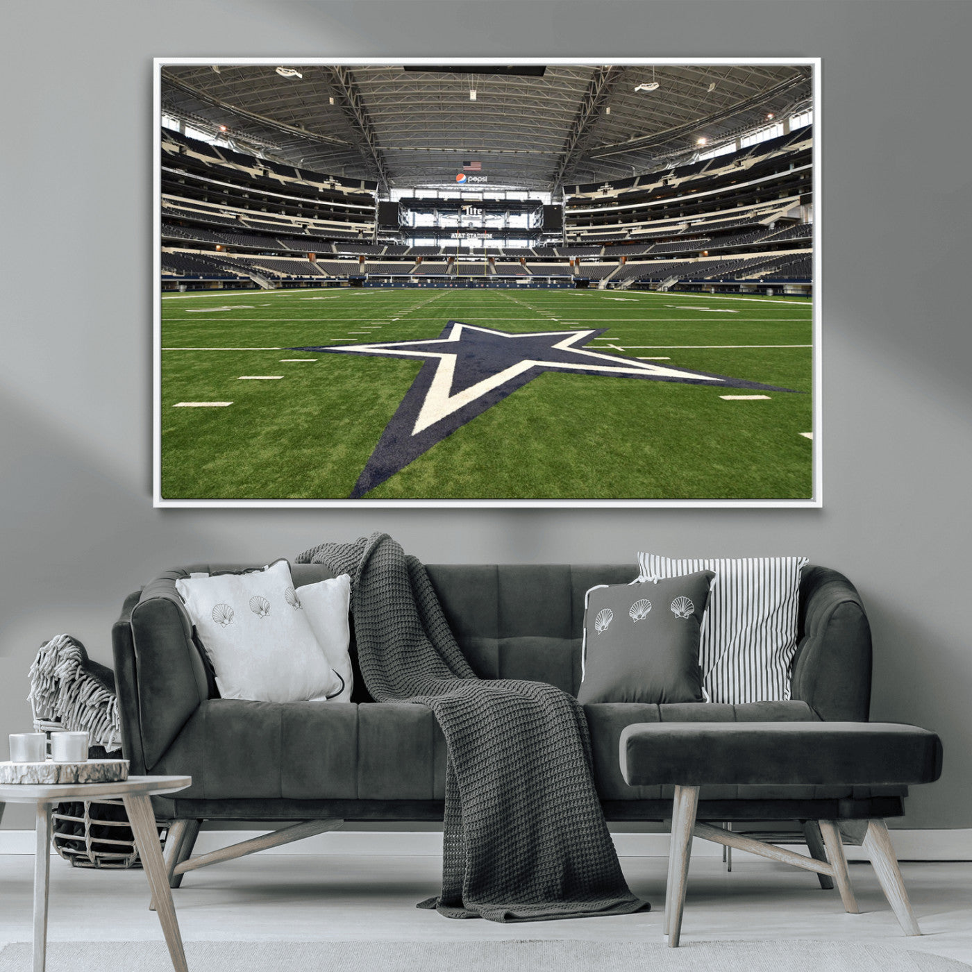 MGV-FC-36X24 - Dallas Cowboys Football Team Print - Arlington AT&T Stadium Wall Art Canvas Print