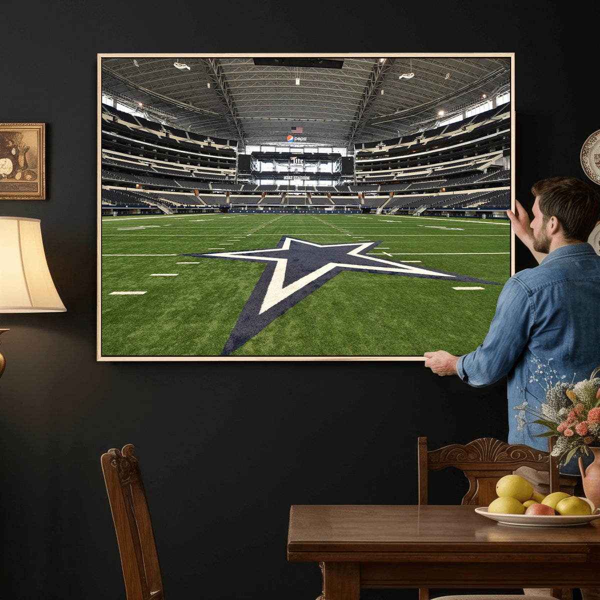 14834-MGV-CV-36X24 - Dallas Cowboys Football Team Print - Arlington AT&T Stadium