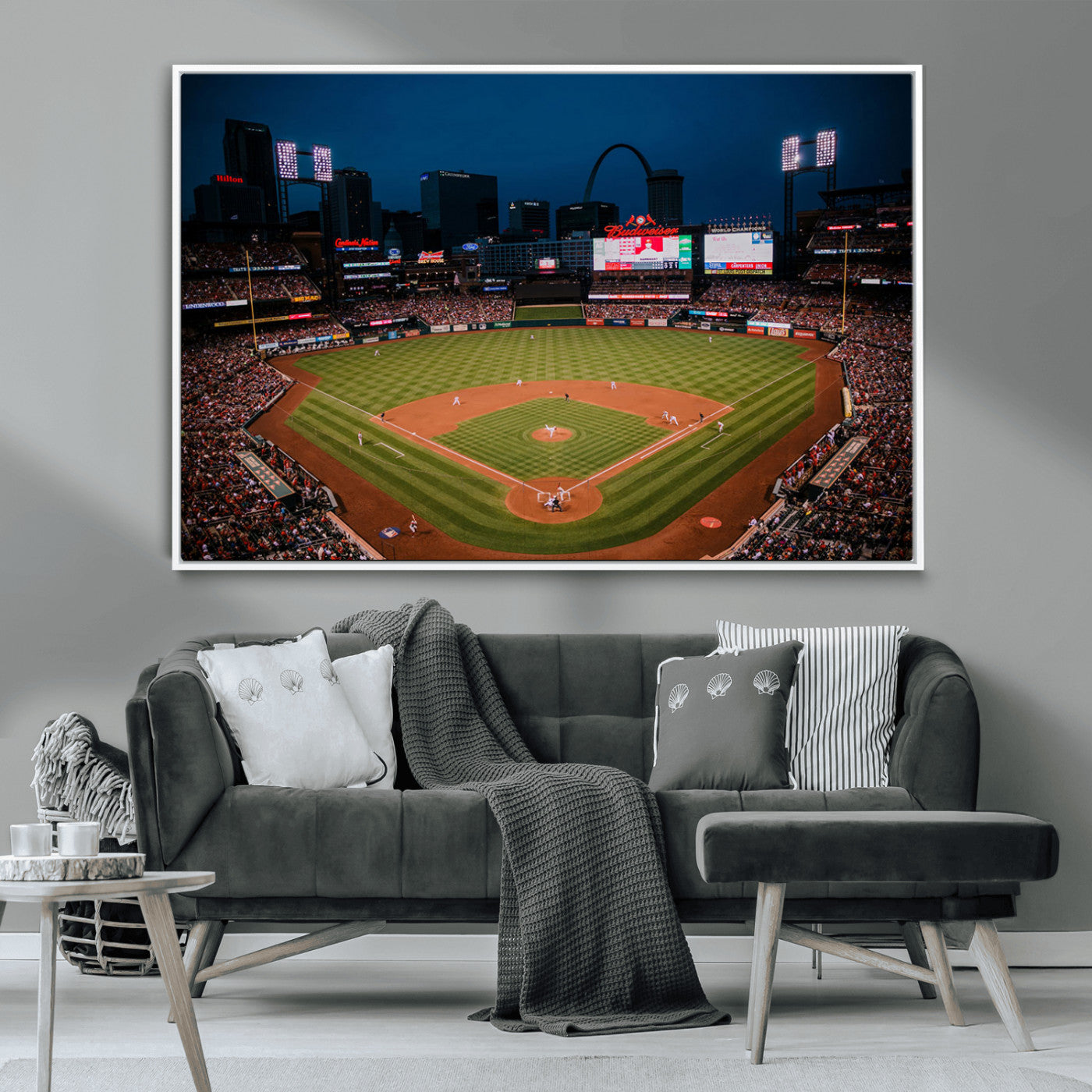 MGV-FC-36X24 - St. Louis Cardinals Baseball Team Print - Busch Stadium Wall Art Canvas Print