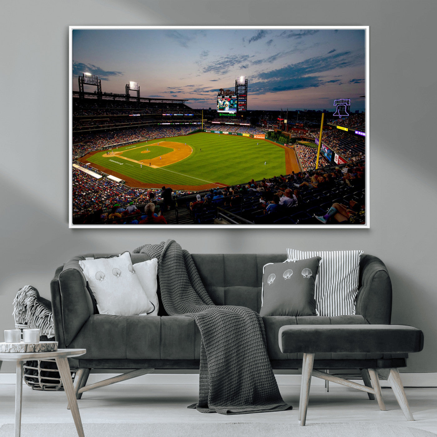 MGV-FC-36X24 - Philadelphia Phillies Baseball Team Print - Citizens Bank Park Stadium Wall Art Canvas Print