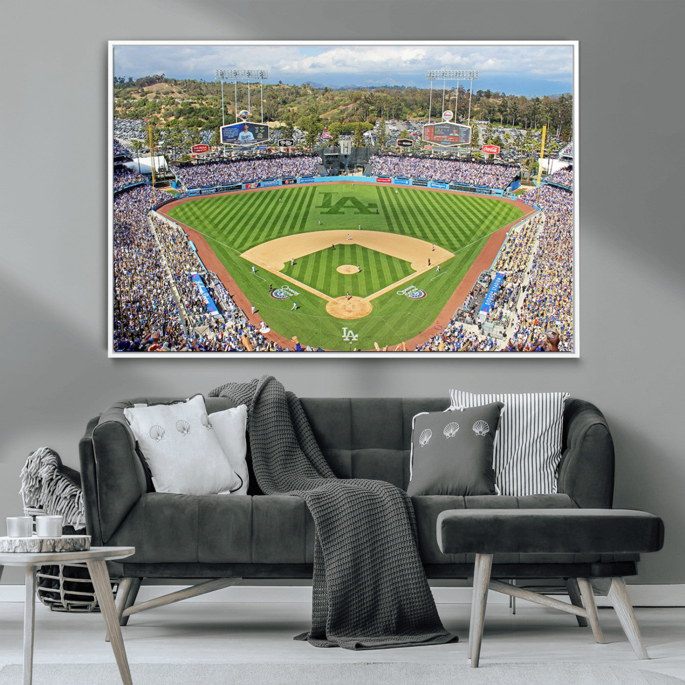 MGV-FC-36X24 - Citi Field Wall Art Print | 3-Panel New York Mets Baseball Stadium Canvas Print | Framed Sports Decor for Living Room, Man Cave, or Office