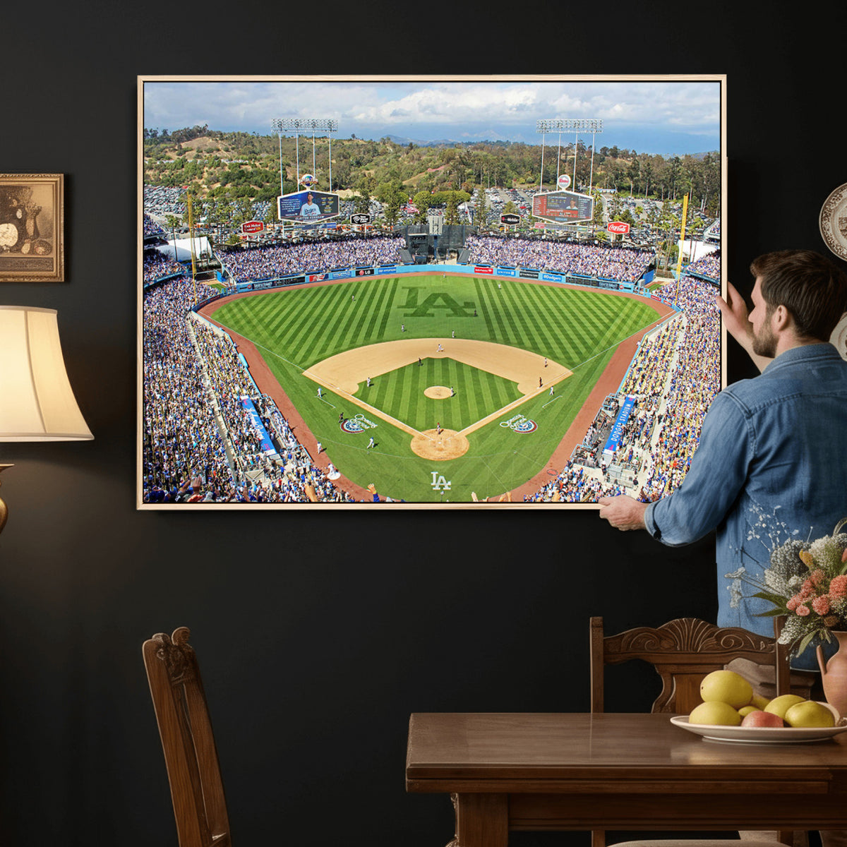 34760-MGV-CV-36X24 - Citi Field Wall Art Print | 3-Panel New York Mets Baseball Stadium Canvas Print
