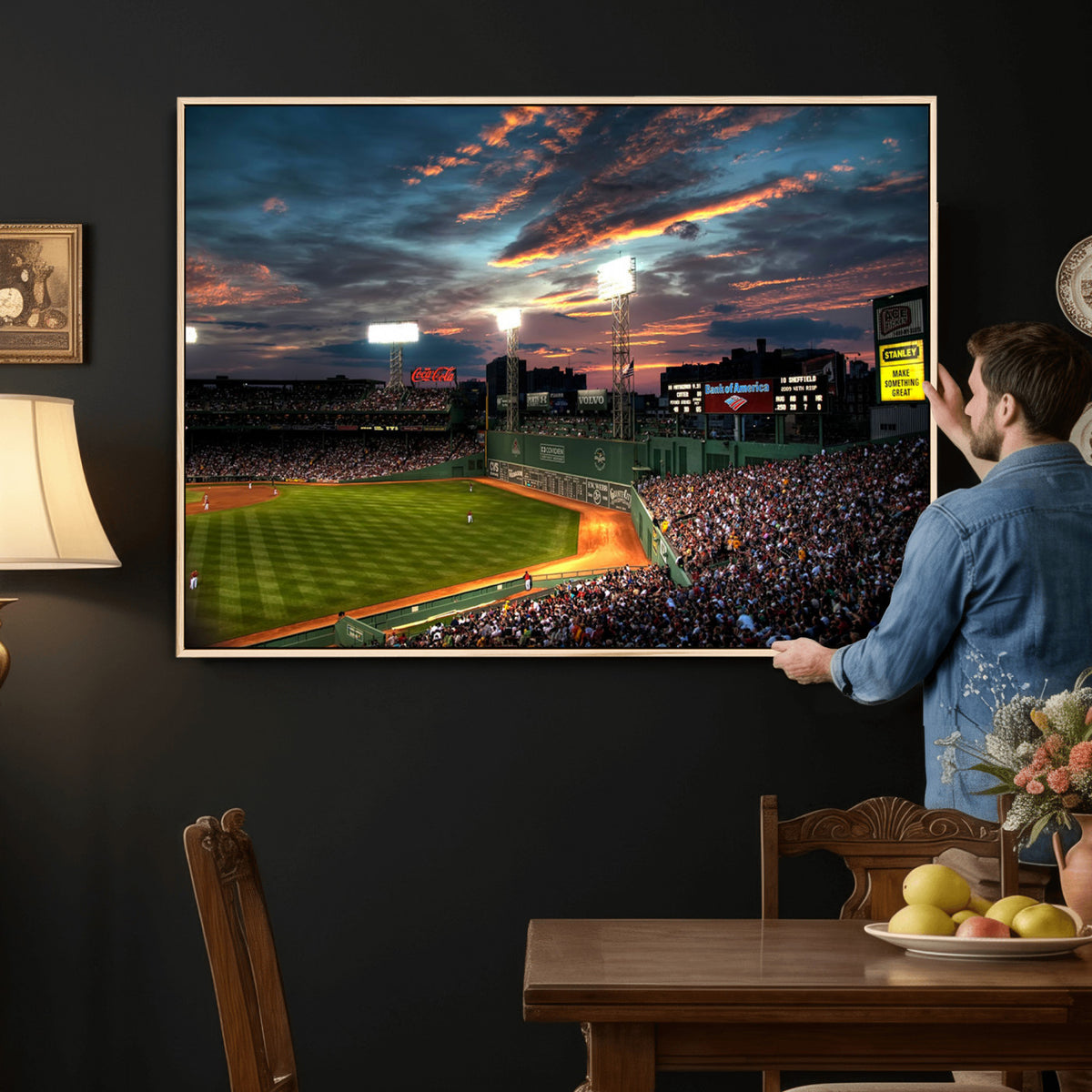 66781-MGV-CV-36X24 - Fenway Park Boston Massachusetts Stadium Wall Art Canvas Print
