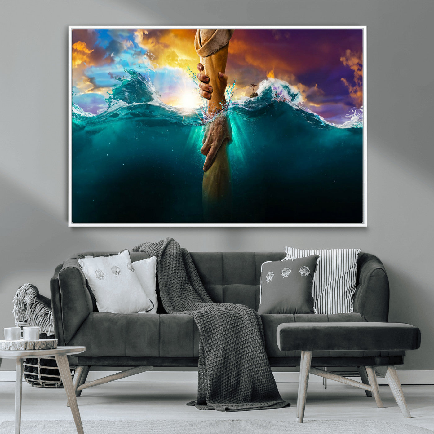 MGV-FC-36X24 - God Hand Wall Art Canvas Print