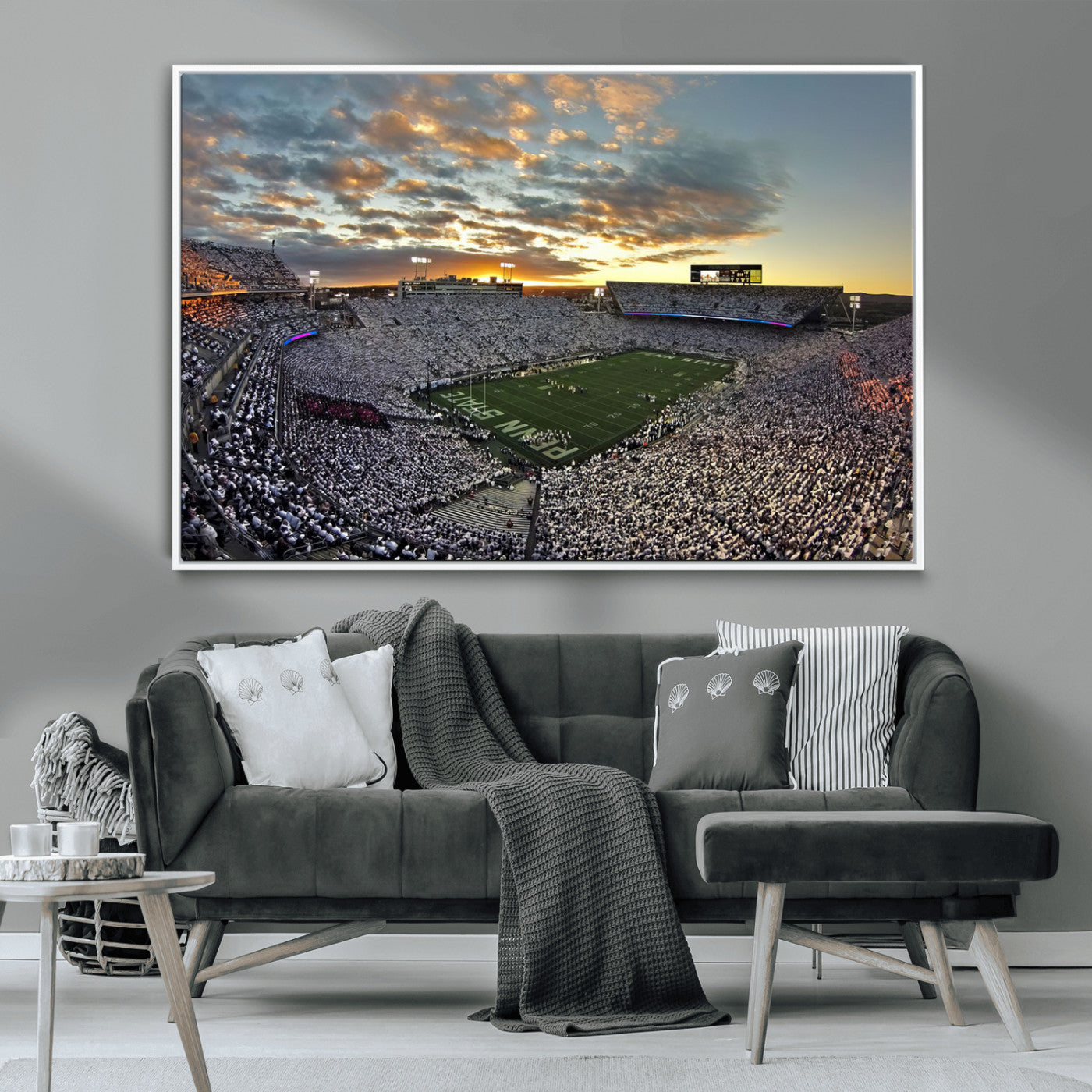 MGV-FC-36X24 - Beaver Stadium Wall Art - Penn State Stadium Wall Art | Penn Nittany Lions Football Match for Sport Room Decor
