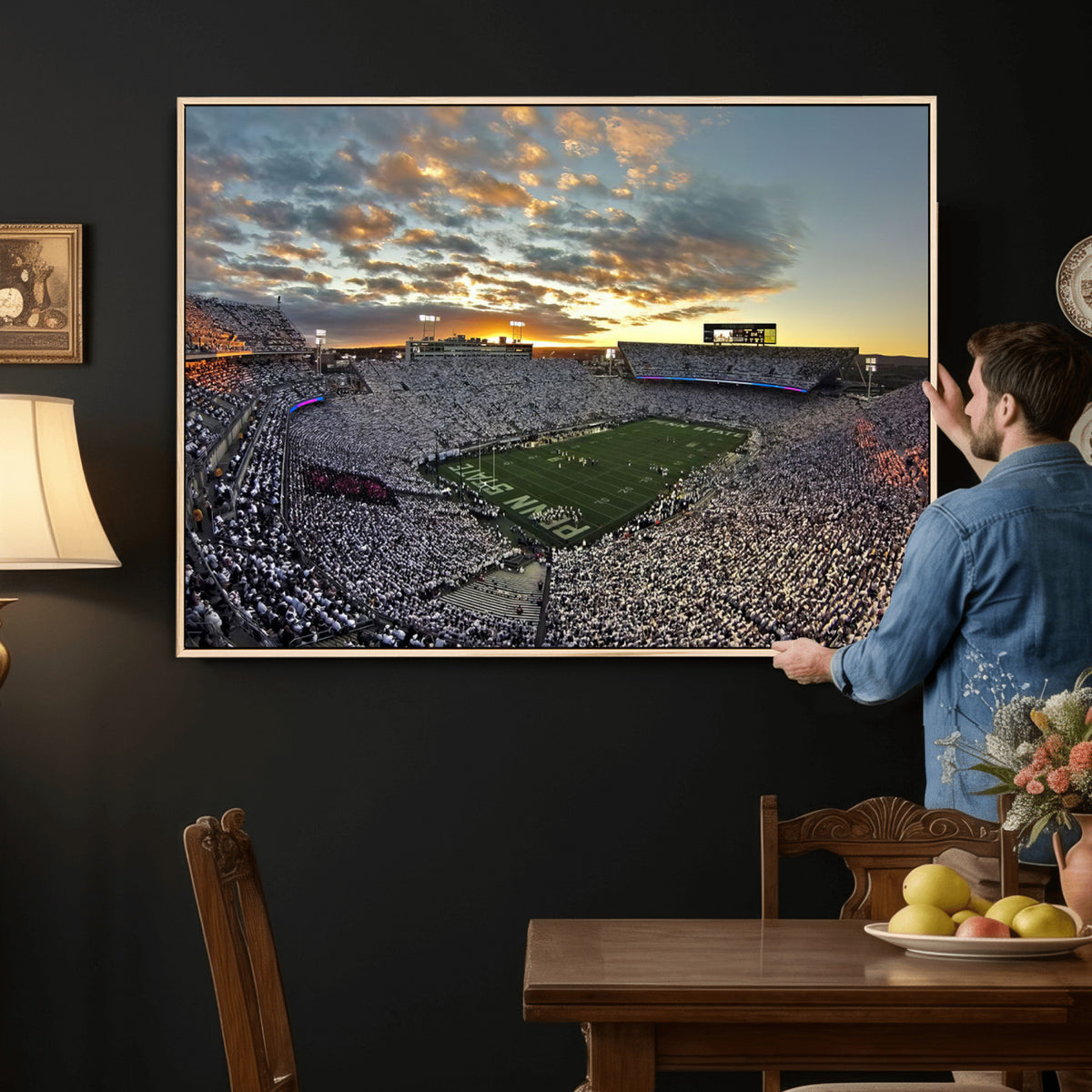 38807-MGV-CV-36X24 - Beaver Stadium Wall Art, Penn State Stadium Wall Art | Penn State Nittany Lions Football