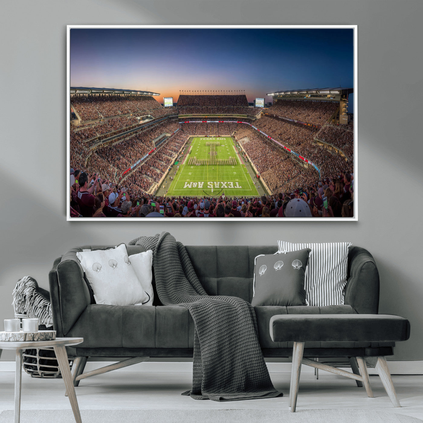 MGV-FC-36X24 - Kyle Field Wall Art Print | Large Texas A&M Aggies Football Canvas Print for Sports Enthusiasts | Framed, Ready-to-Hang Stadium Decor