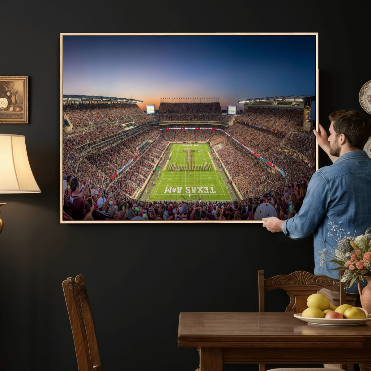 17421-MGV-CV-36X24 - Kyle Field Wall Art Print | Large Texas A&M Aggies Football Canvas Print for Sports Enthusiasts |
