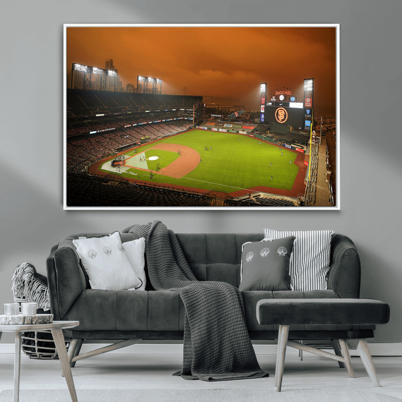 MGV-FC-36X24 - San Francisco Giants Baseball Team Print - Oracle Park Stadium Wall Art Canvas Print