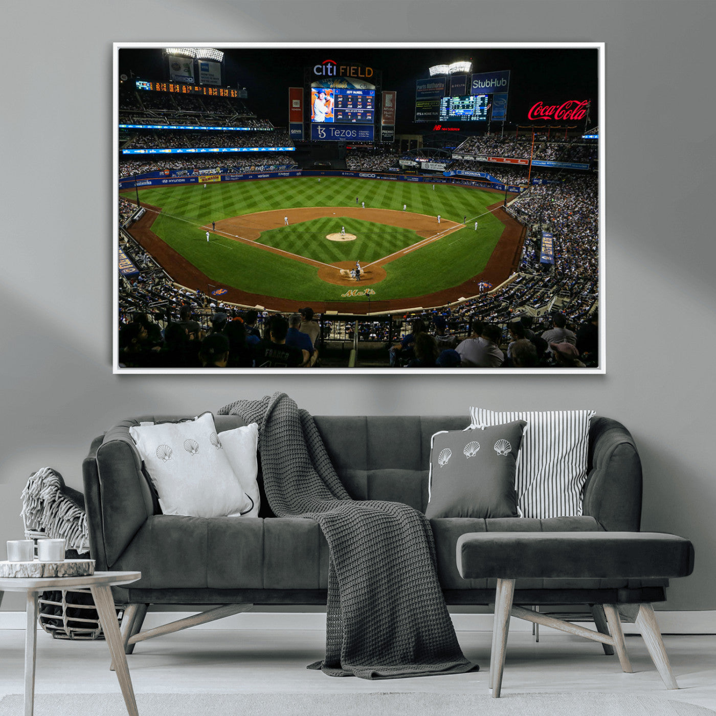 MGV-FC-36X24 - Oakland Athletics Baseball Team Print - RingCentral Coliseum Stadium Wall Art Canvas Print