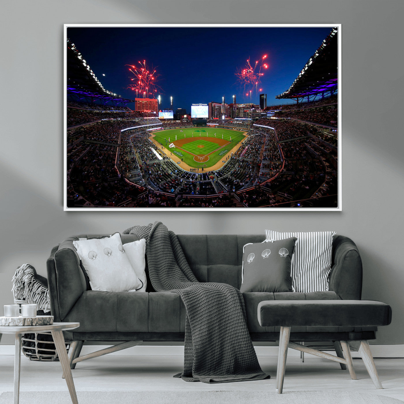 MGV-FC-36X24 - Truist Park Atlanta Braves Baseball Stadium Wall Art Print | Large 3-Panel Canvas Print for Sports