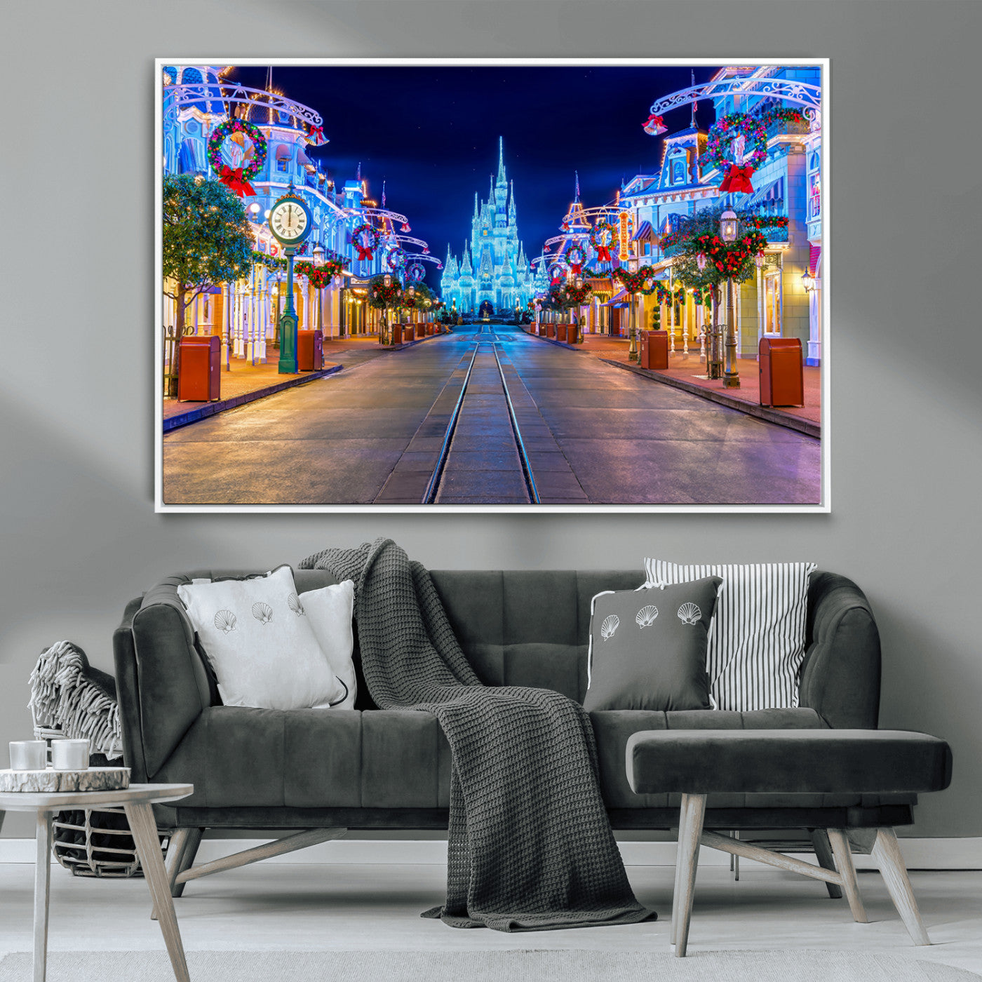 MGV-FC-36X24 - Disney Wall Art | Castle Large Wall Art Disney Magic Kingdom Print for Kids Room Decoration | Disney