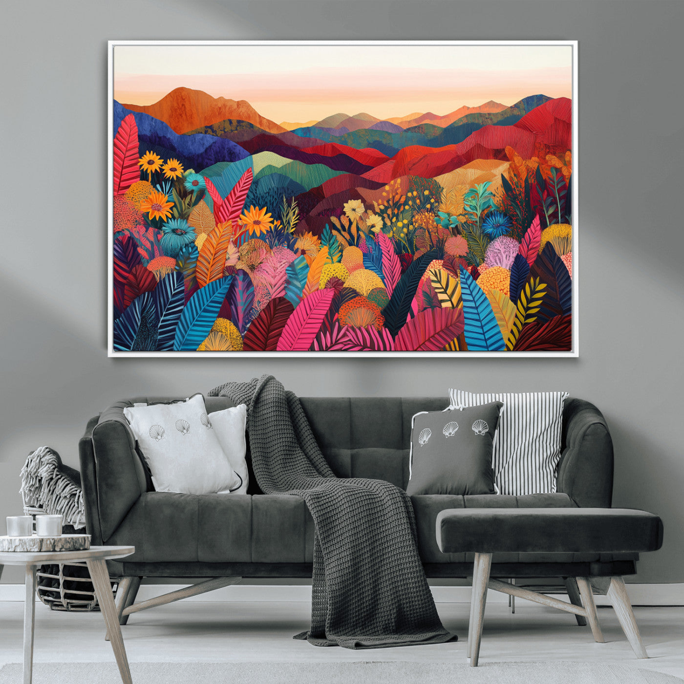 MGV-FC-36X24 - YAYOI KUSAMA Abstract Print - Landscape Canvas Wall Art Print - Vibrant Modern Decor for Living
