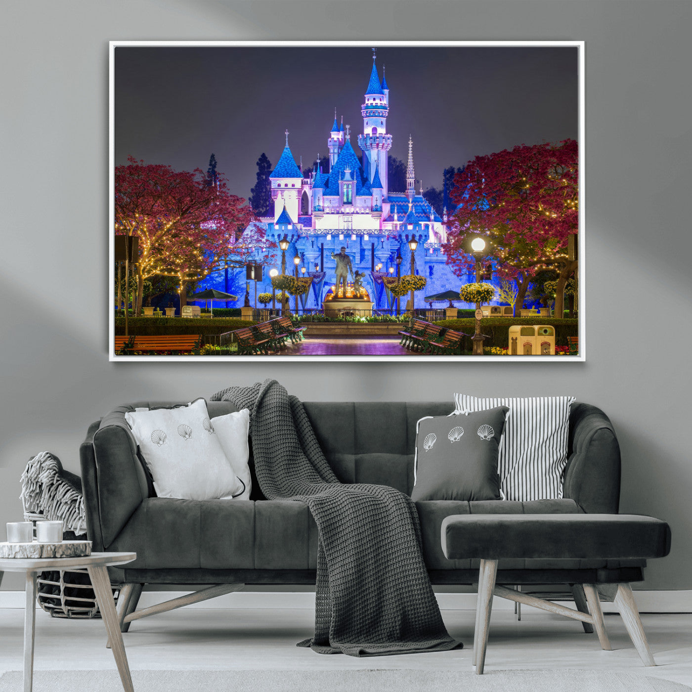 66710-MGV-CV-36X24-Large Disney Castle Wall Art Canvas Print - Magic Kingdom Kids Room Decoration Disney World