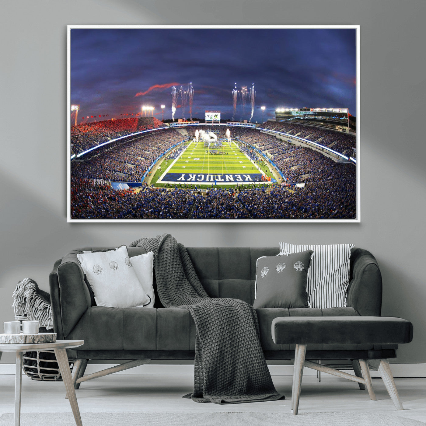 MGV-FC-36X24 - Kroger Field Canvas Wall Art - Kentucky Stadium Wall Art Print - Sunset Football Stadium Wall Decor