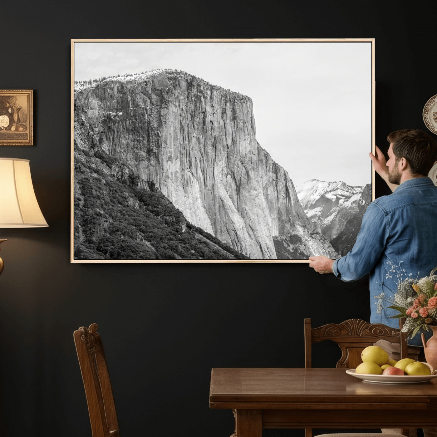 39393420-MGV-CV-36X24 - El Capitan Yosemite Mountain Wall Art – Yosemite Cliff Canvas Print, Rugged Terrain and Timeless Wilderness Decor for Office, Living Room or Cabin