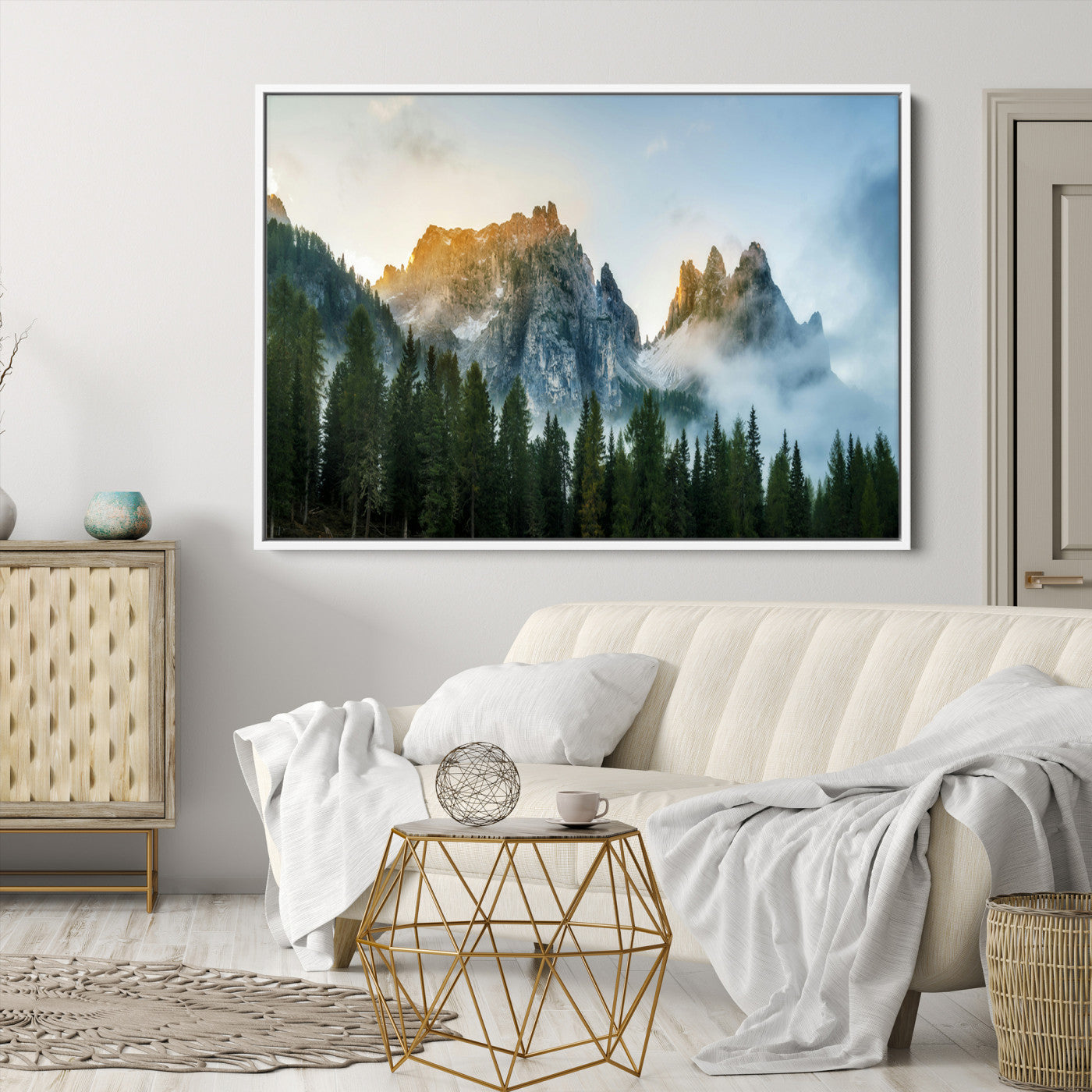 Wilderness Wall Art - Framed Nature Landscape Decor, Mountain Wall Art Canvas Print, Framed Nature Landscape Decor Art