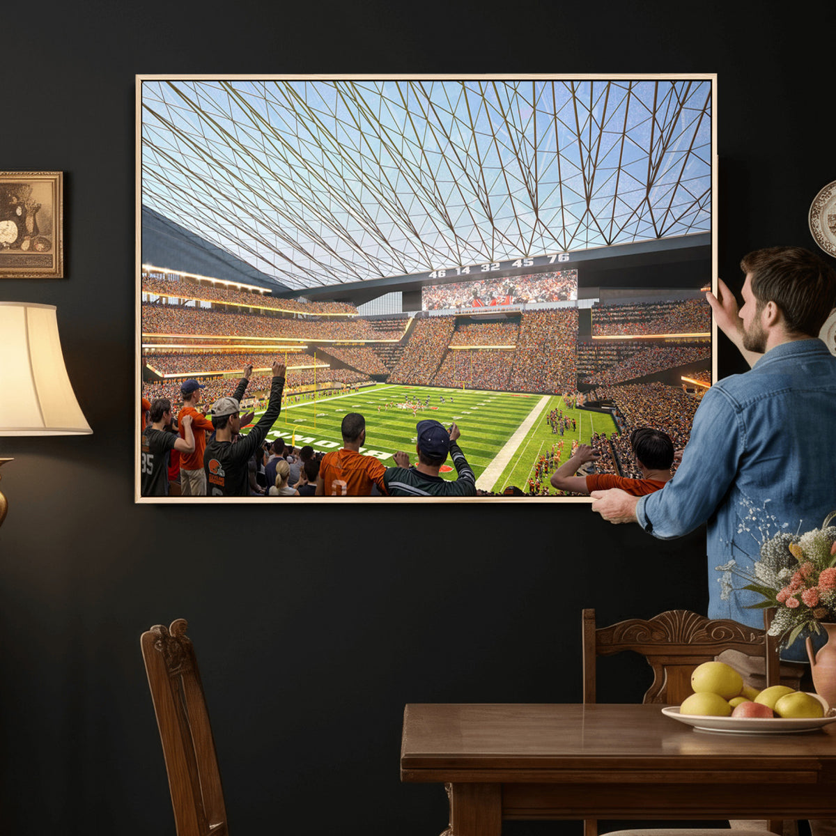 81960112-MGV-CV-36X24 - Cleveland Browns Stadium Wall Art Canvas Print