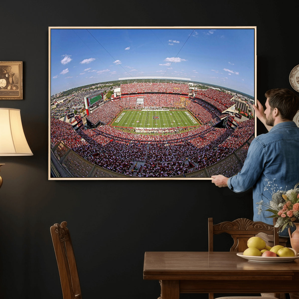 29492070-MGV-CV-36X24 - William Brice Stadium Wall Art Canvas Print, Stadium Crowd on Football Game Day